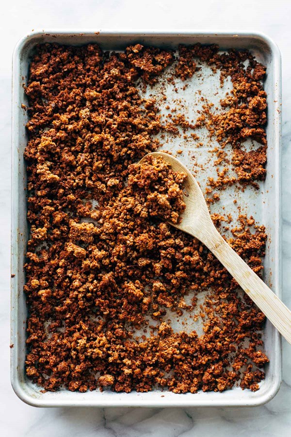 Cauliflower walnut vegetarian taco meat
