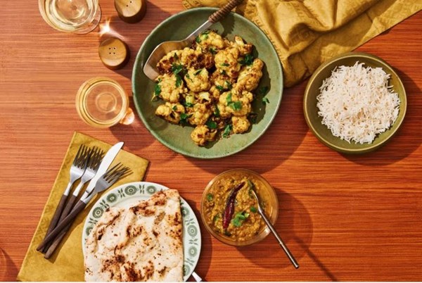 Cauliflower with ginger and Chinese parsley