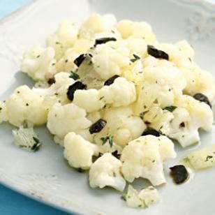 Cauliflower with lemon & olives