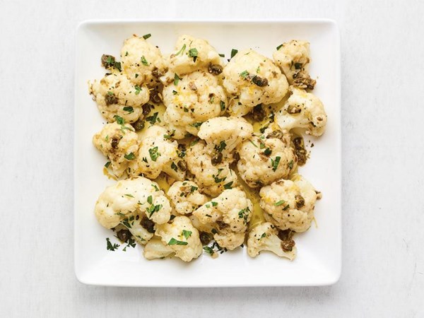Cauliflower with lemon-caper butter