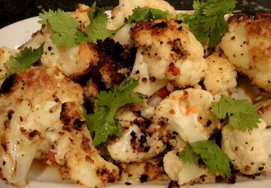 Cauliflower with nam pla minnow 