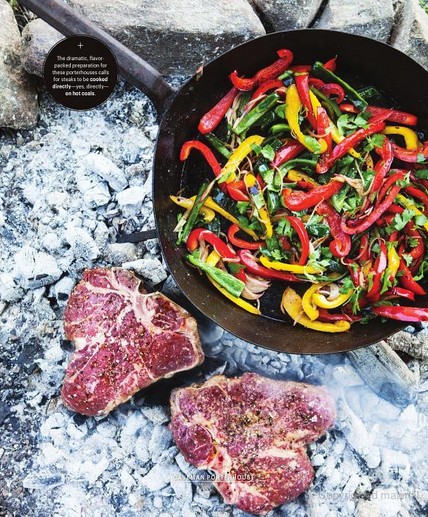 Caveman porterhouse with poblano pan-fry