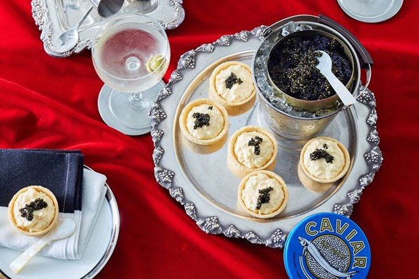 Caviar & egg tarts