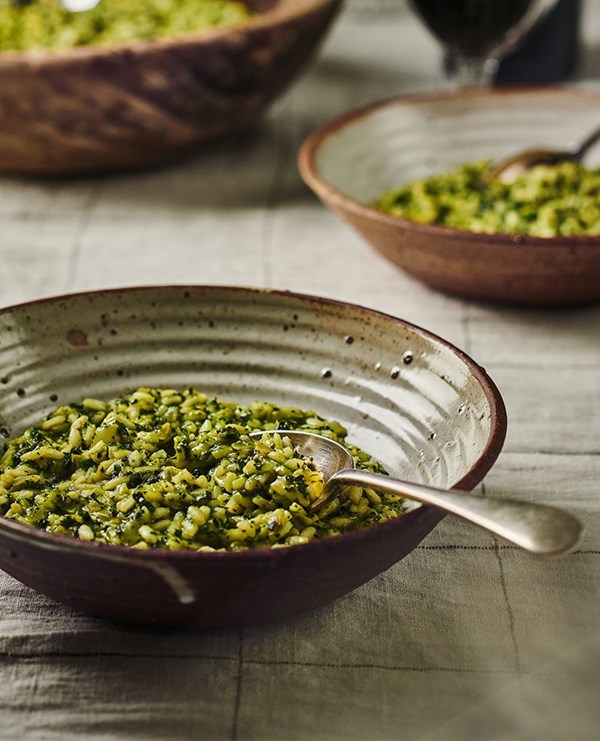 Cavolo nero and four herb risotto