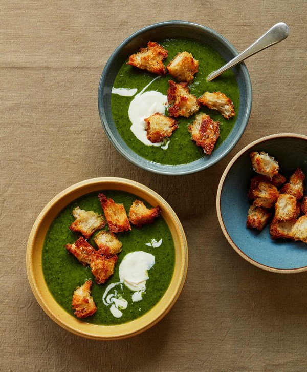 Cavolo nero soup with Parmesan croutons