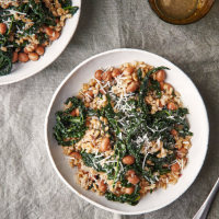 Cavolo nero, spelt and borlotti bean risotto