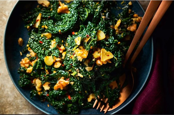 Cavolo nero with chilli, garlic & walnuts