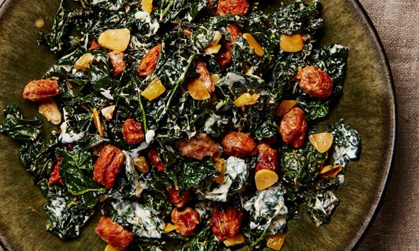 Cavolo nero with chorizo and preserved lemon