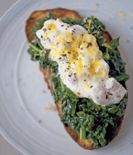 Cavolo nero with sheep's milk cheese and lemon
