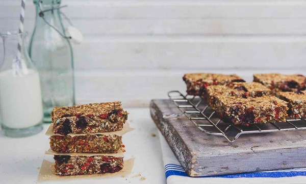 Cav’s mountain climb cherry and fig flapjack