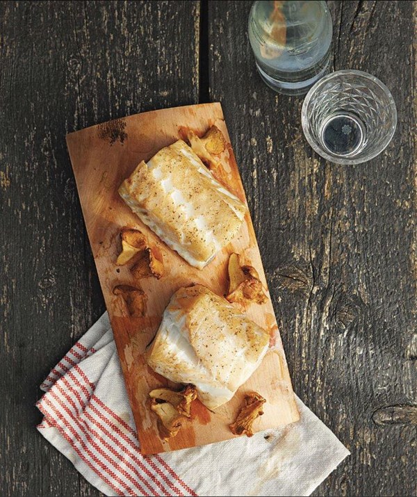 Cedar-planked cod