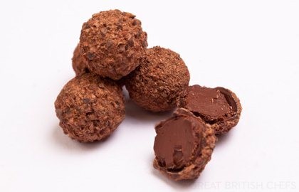 Cedarwood and cassia-bark truffles