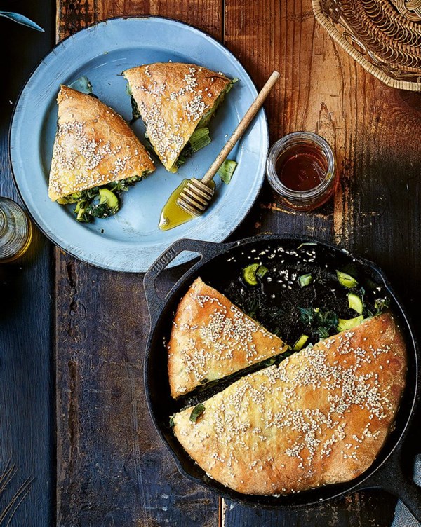 Celebration of greens pie (Prassinopita)