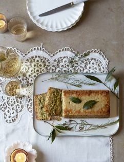Celebration white nut roast with herb stuffing