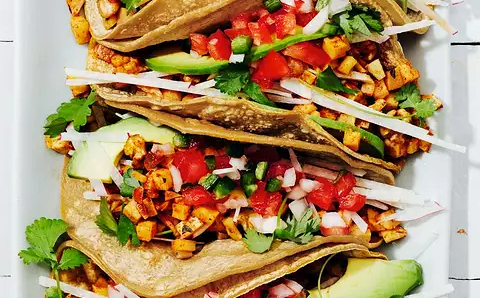 Celeriac & walnut tacos