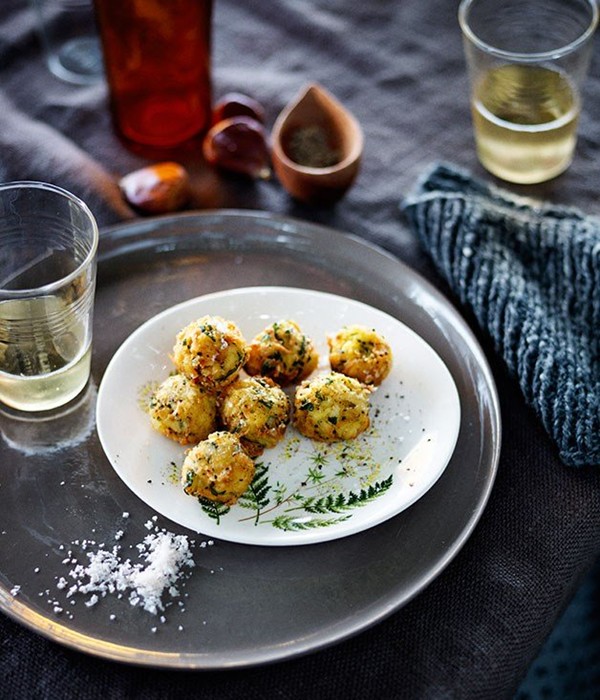 Celeriac and Gruyère fritters