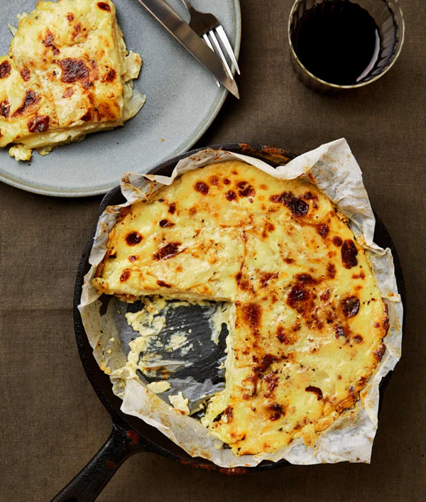 Celeriac and potato Dauphinoise