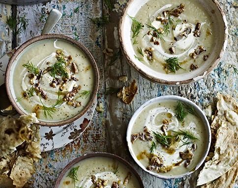 Celeriac and quince soup