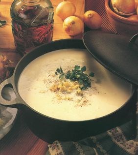 Celeriac and Stilton soup
