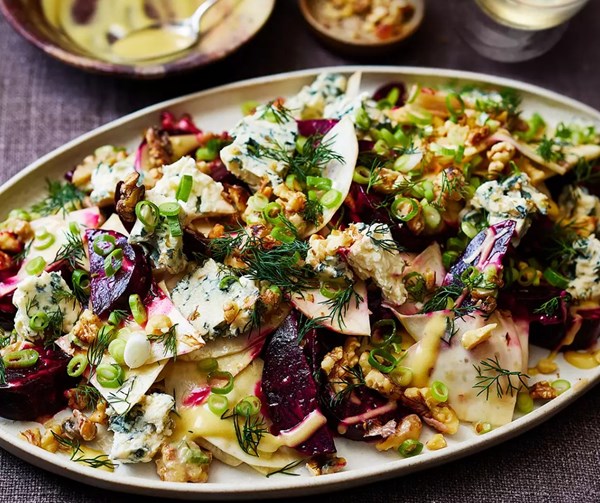 Celeriac, beetroot & blue cheese salad