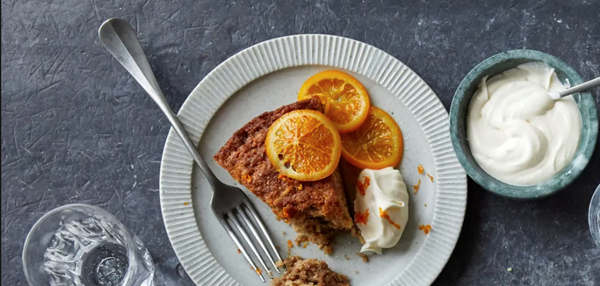 Celeriac cake with winter citrus