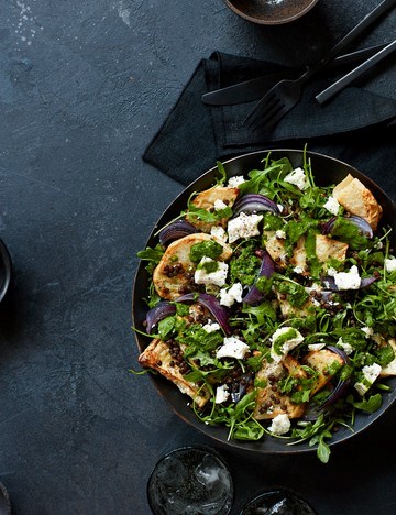 Celeriac chimichurri salad