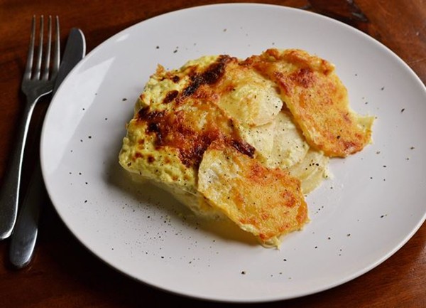 Celeriac Dauphinoise with Le Gruyère AOP and garlic