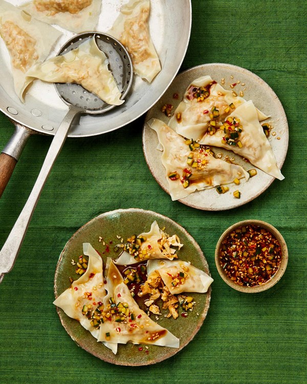 Celeriac, leek and miso dumplings