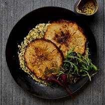 Celeriac steaks with Café de Paris sauce