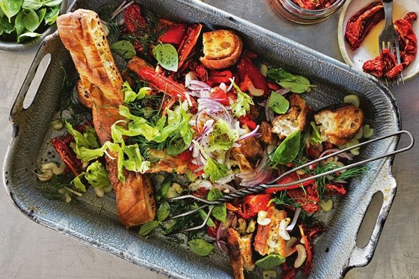 Celery & tomato panzanella