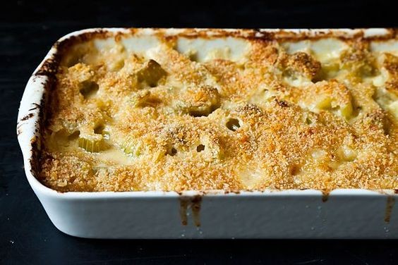 Celery and fennel gratin
