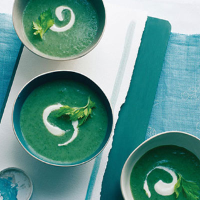 Celery and watercress soup