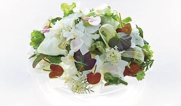 Celery heart, aged feta, rare herbs & flowers