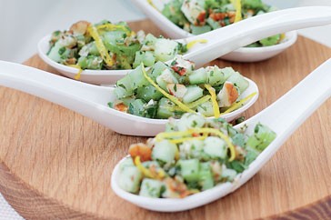 Celery, lemon & parsley spoon salad