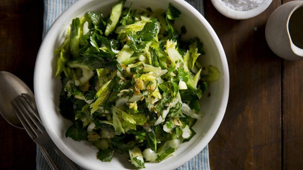 Celery, lemon and parsley salad