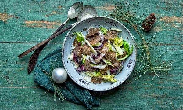 Celery, radicchio and Brazil nuts