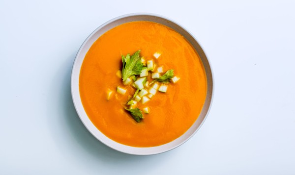Celery root and carrot soup