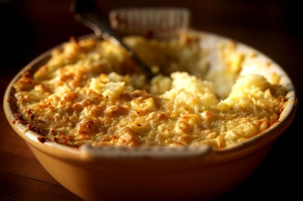 Celery root and potato gratin