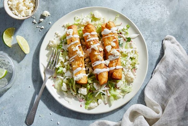 Celery root and potato taquitos 
