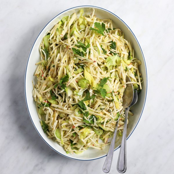 Celery root, apple and fennel slaw