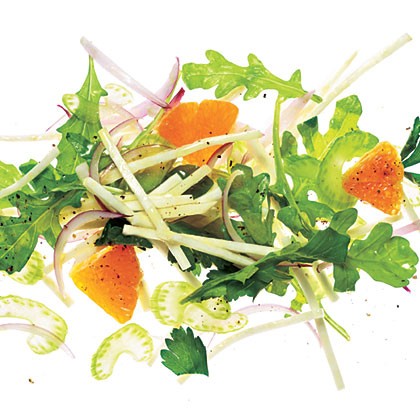 Celery root-arugula salad