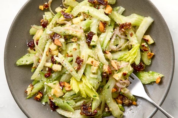 Celery salad with green apple vinaigrette