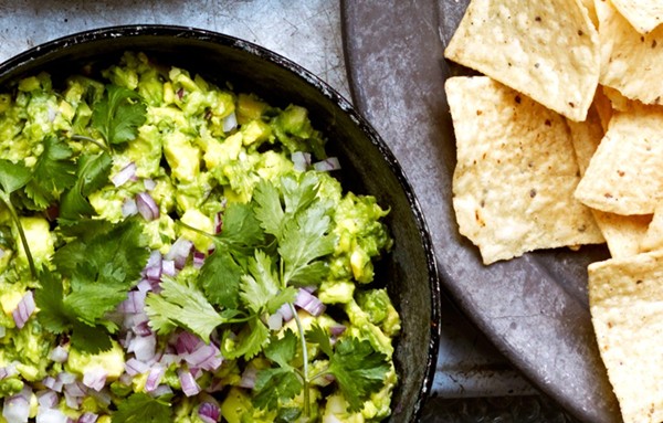 Celery-spiked guacamole with chiles