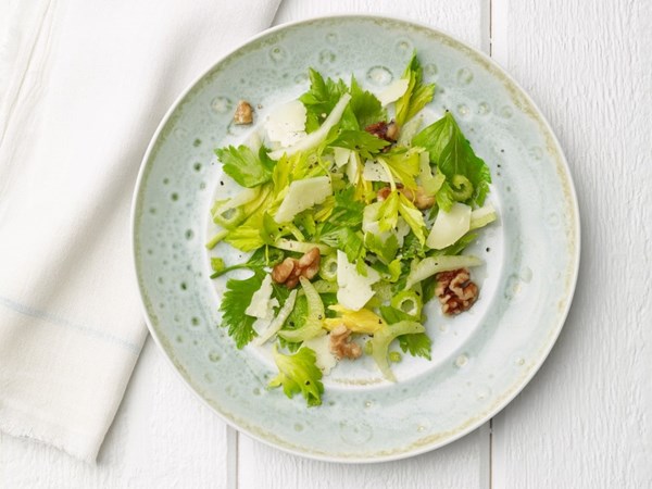 Celery, walnut and pecorino salad