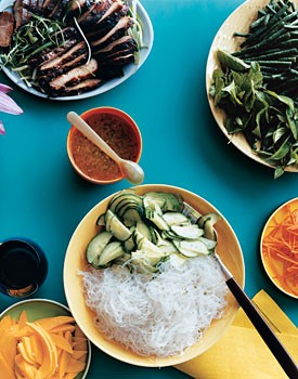 Cellophane-noodle salad with roast pork