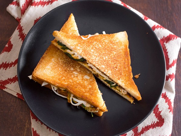 Cemita grilled cheese sandwich