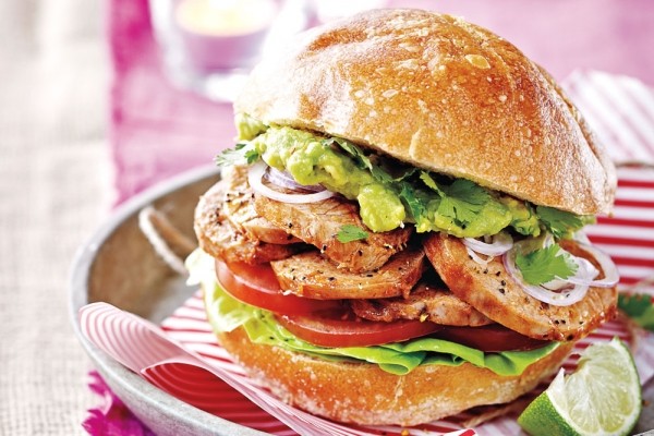 Cemita-style pork sandwich