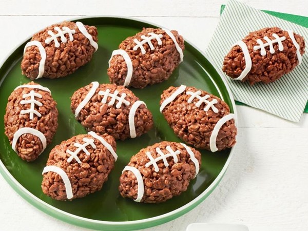 Cereal treat footballs