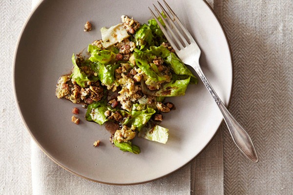 Cesare Casella's pontormo salad with pancetta and egg