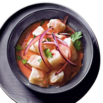 Ceviche criollo with leche de tigre